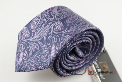 Мужской галстук фиолетового цвета с нагрудным платком в коробке - kupiremen.ru